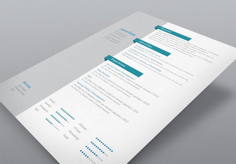 5 CV/Resume InDesign Templates StockInDesign