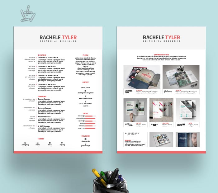 free indesign resume template