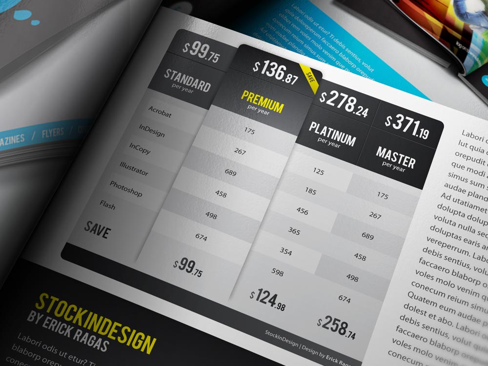 20 Premium Table Styles for InDesign StockInDesign