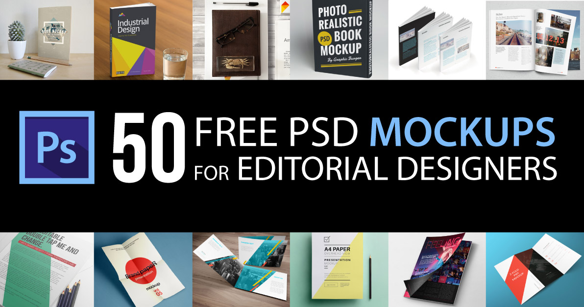 Download 50 Free Psd Mockups For Editorial Designers