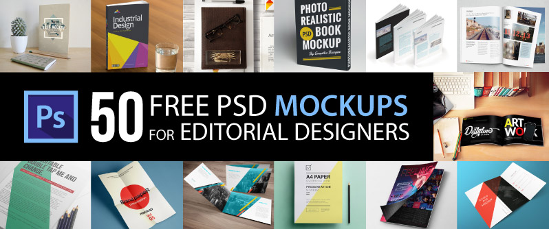 Download 50 Free Psd Mockups For Editorial Designers PSD Mockup Templates