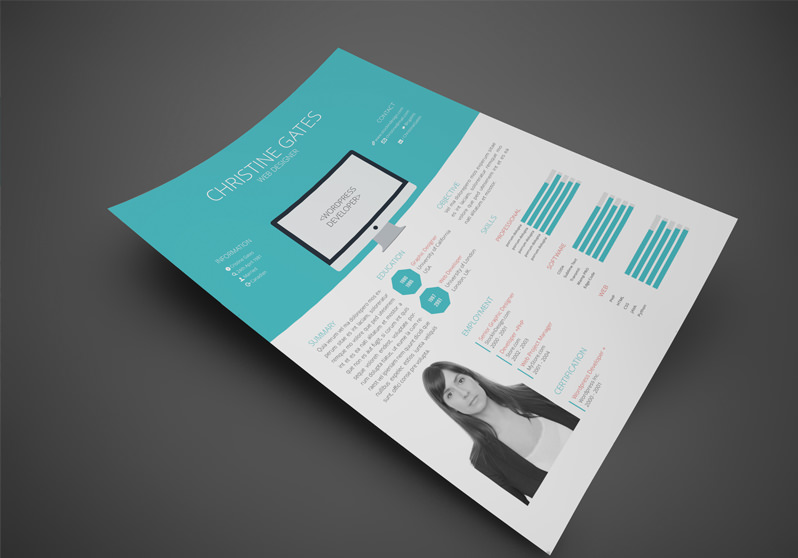 FREE Flat Resume Template