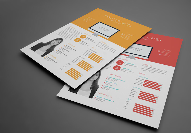 FREE Flat Resume Template