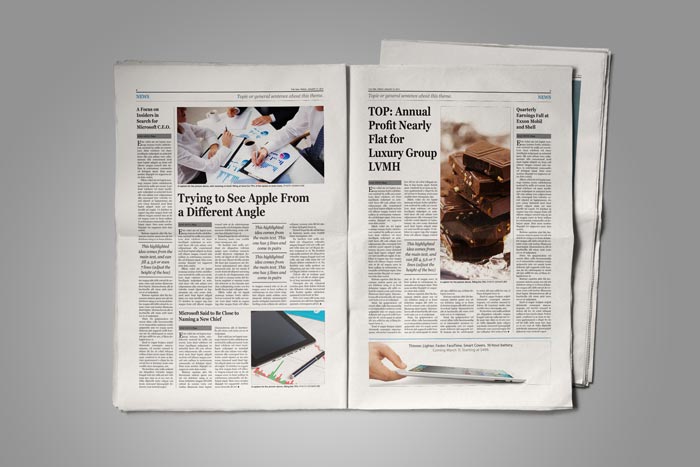 Old Style Newspaper Template Stockindesign