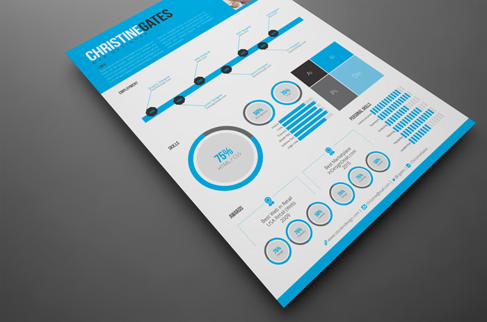 InDesign Modern Infographic Resume