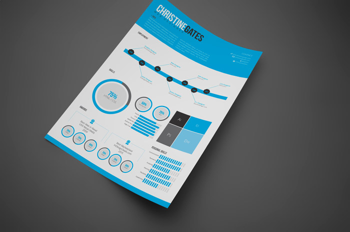 InDesign Modern Infographic Resume