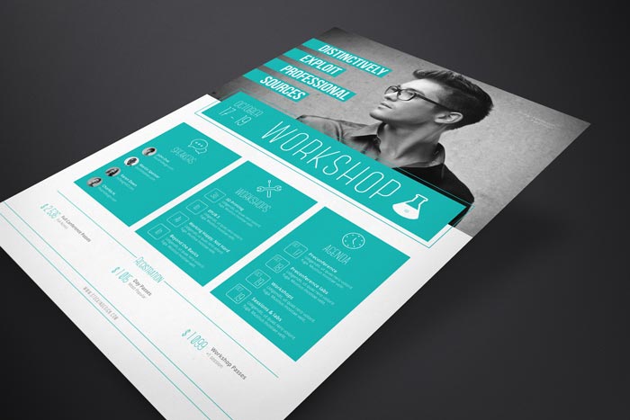 InDesign Corporate Flyer Template: Workshop