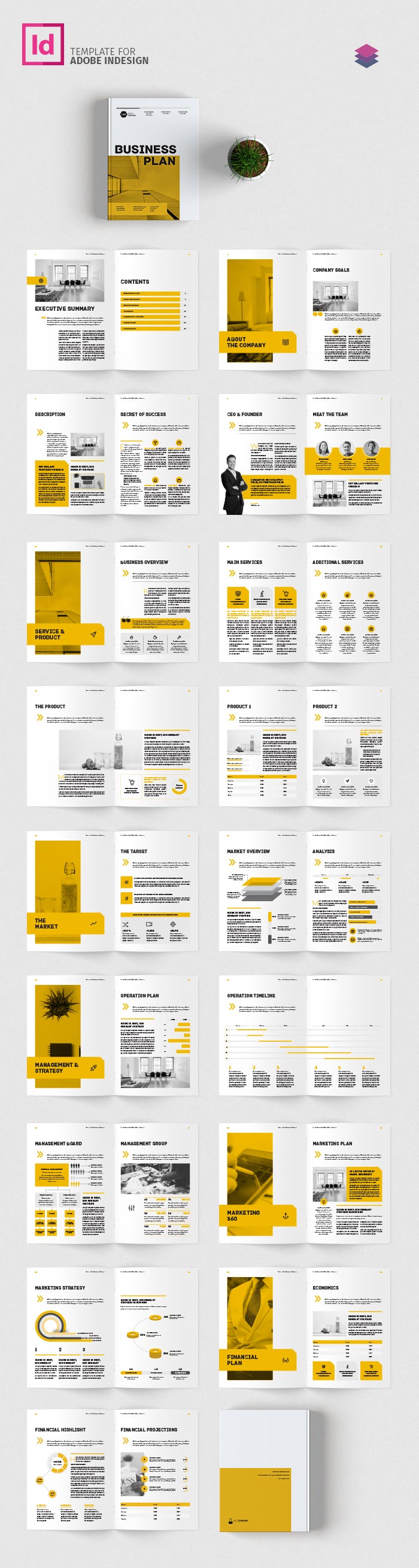 adobe indesign business plan template free