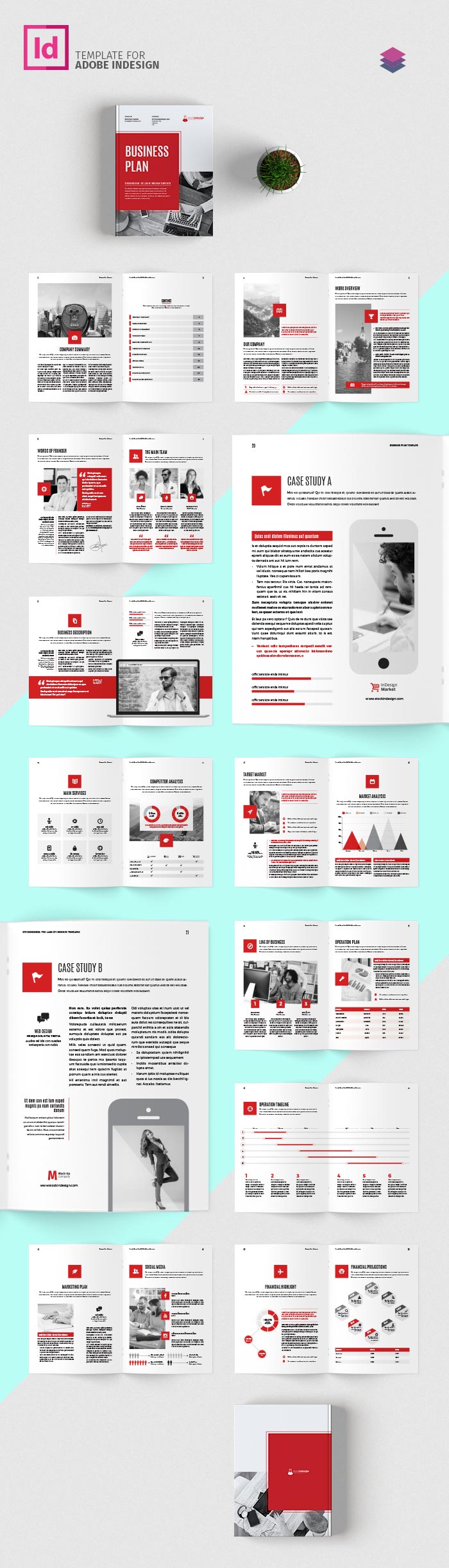 adobe indesign business plan template free