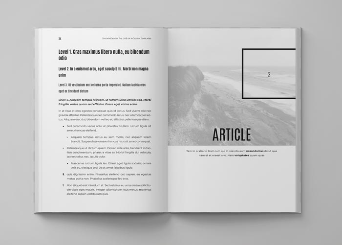 Book Template for Adobe InDesig
