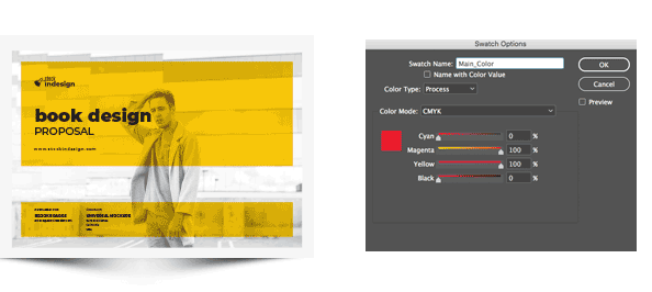 How to change the Main Color in Adobe InDesign