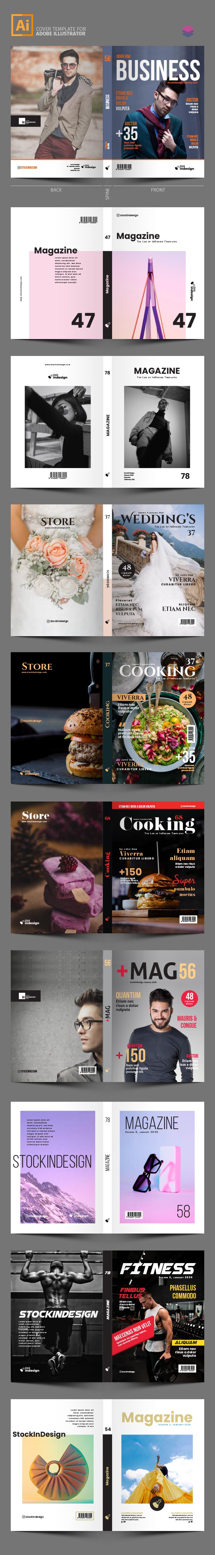 10 Magazine Cover Templates