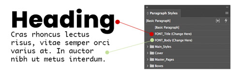 Change the Main Font in Adobe InDesign