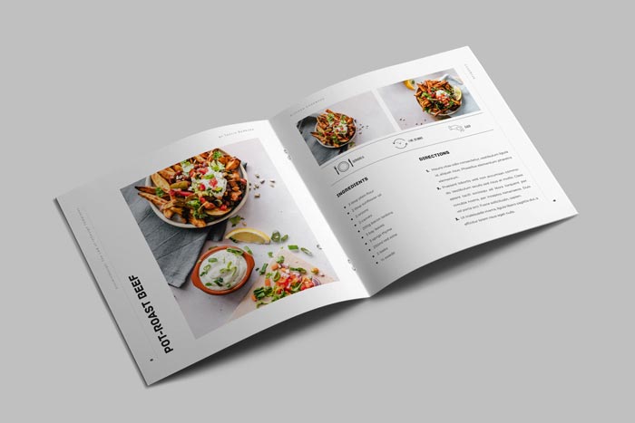 Square Cookbook / Recipe Book Template