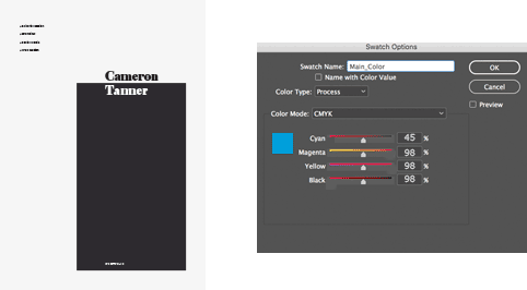 How to change the Main Color in the Portfolio Template with Adobe InDesign