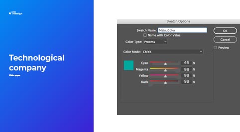 How to change the Main Color in Adobe InDesign