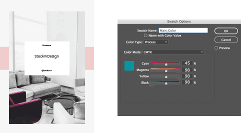 How to change the Main Color in Adobe InDesign