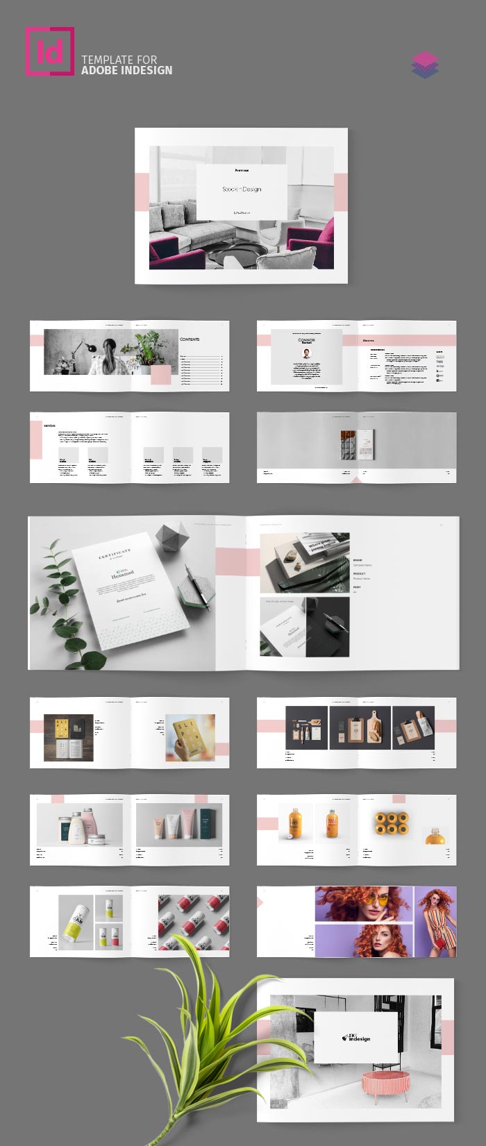 Graphic Design Portfolio Landscape in InDesign