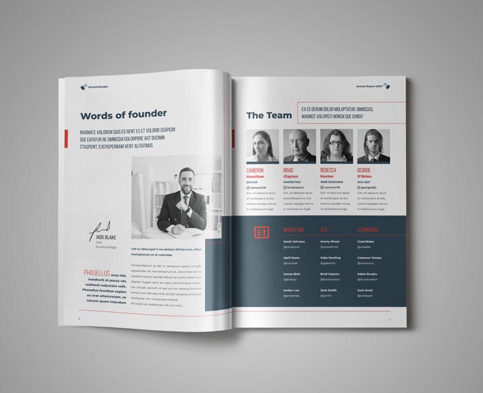 Annual Report Template for Adobe InDesign