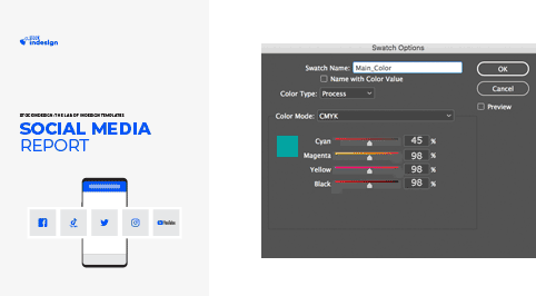 How to change the Main Color in Adobe InDesign