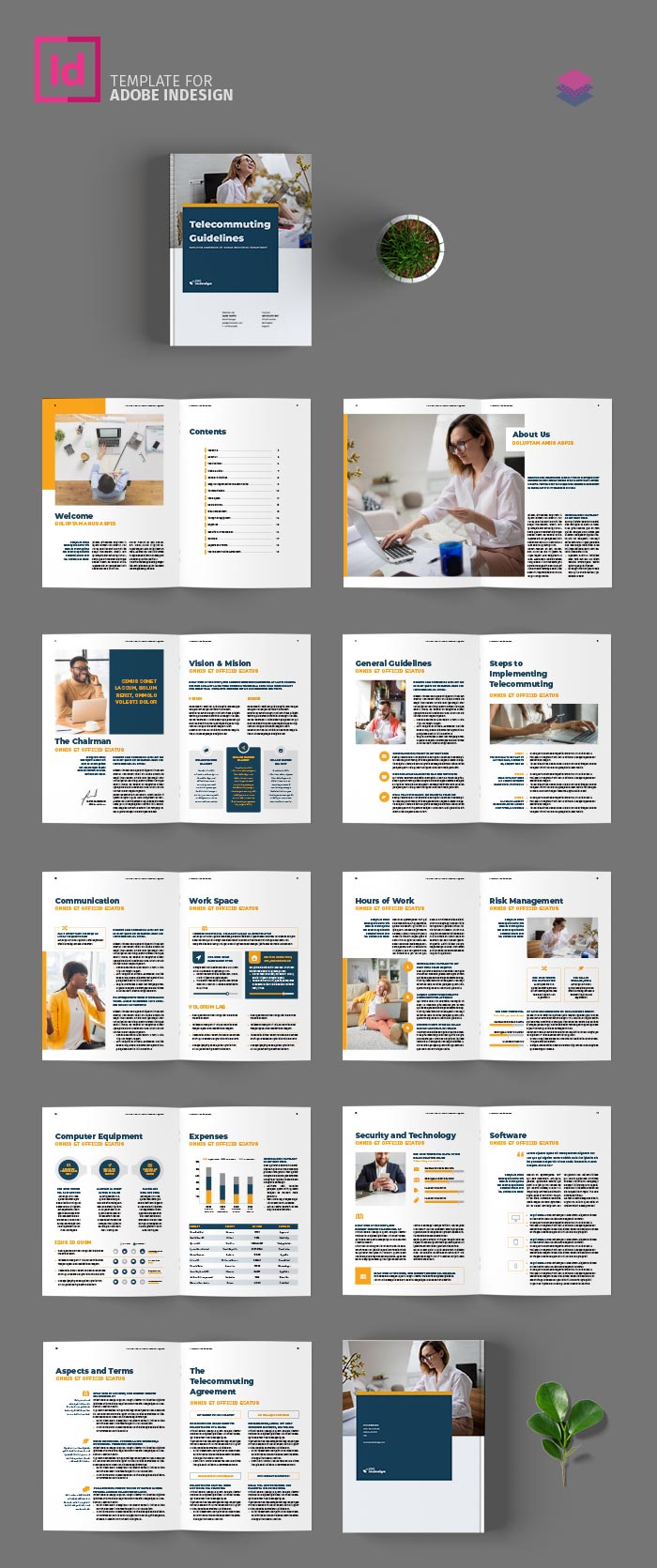 Telecommuting Guidelines Template for Adobe InDesign