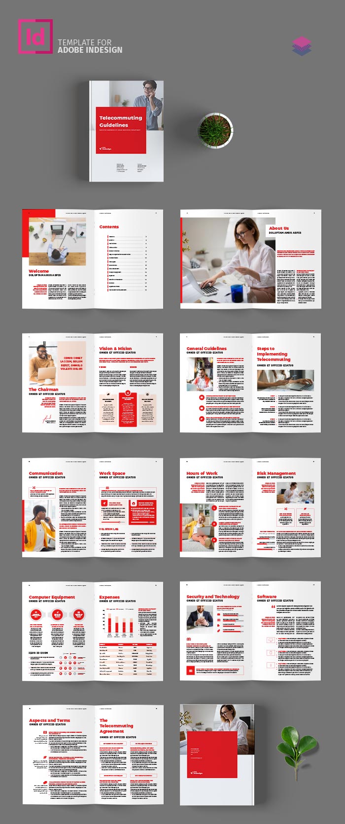 Telecommuting Guidelines Template for Adobe InDesign