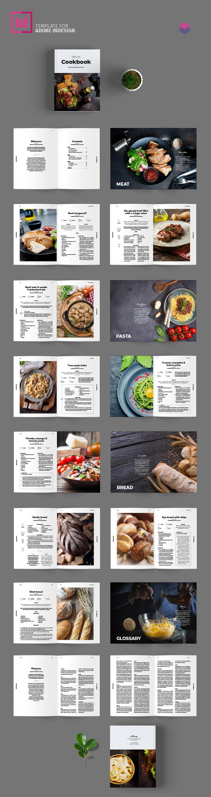 Cookbook Template for Adobe InDesign