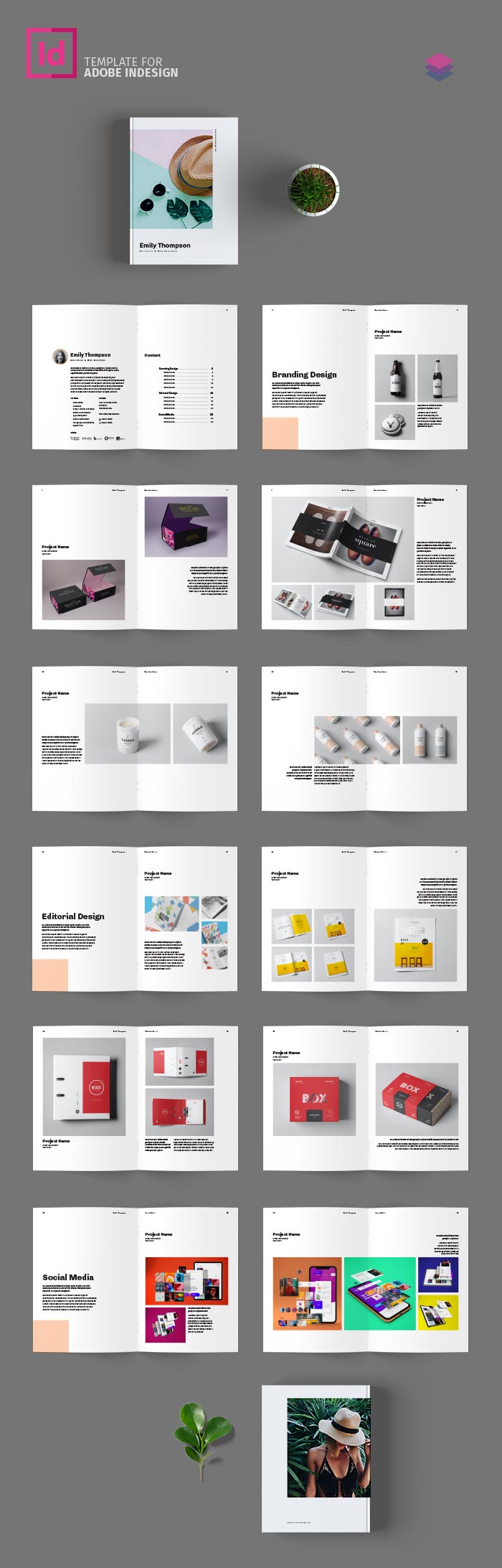 Portfolio Template for InDesign – StockInDesign