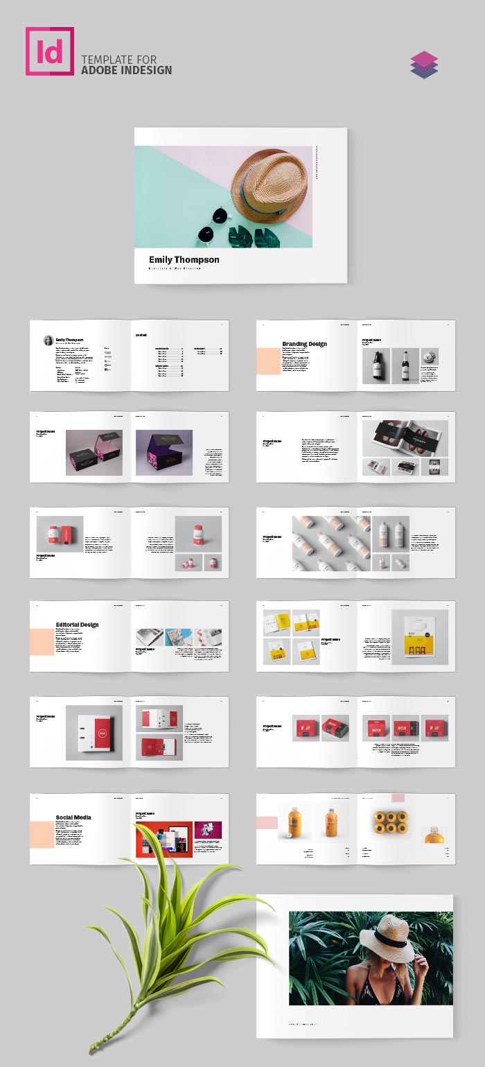 Landscape Portfolio Template for InDesign