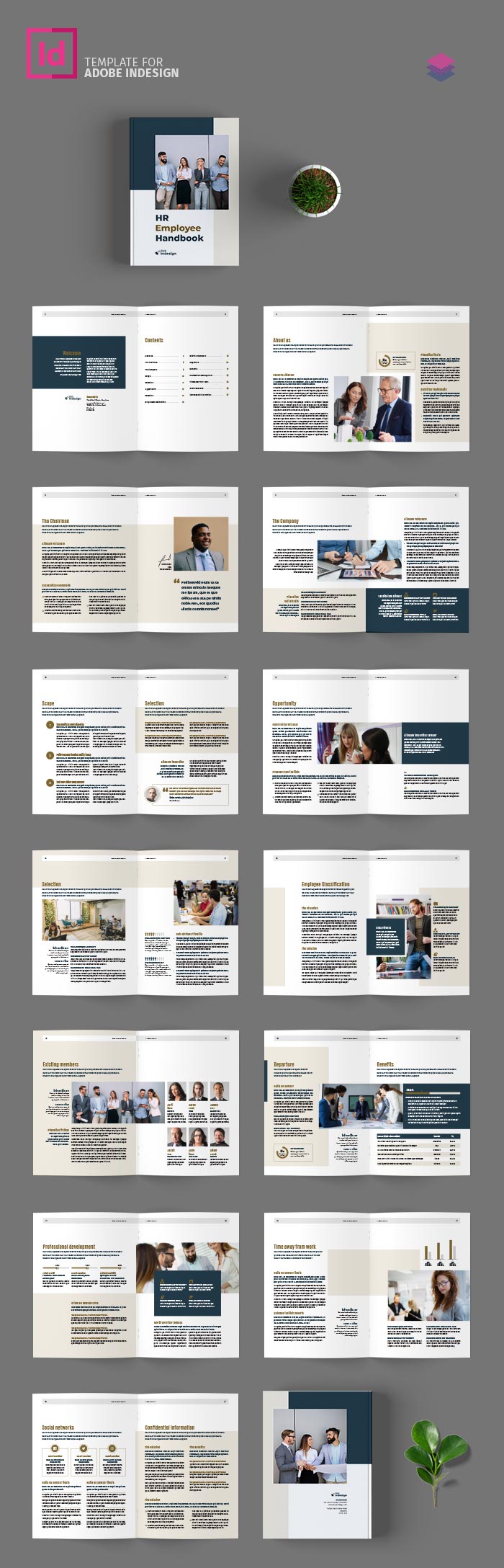 HR / Employee Handbook Template for Adobe InDesign