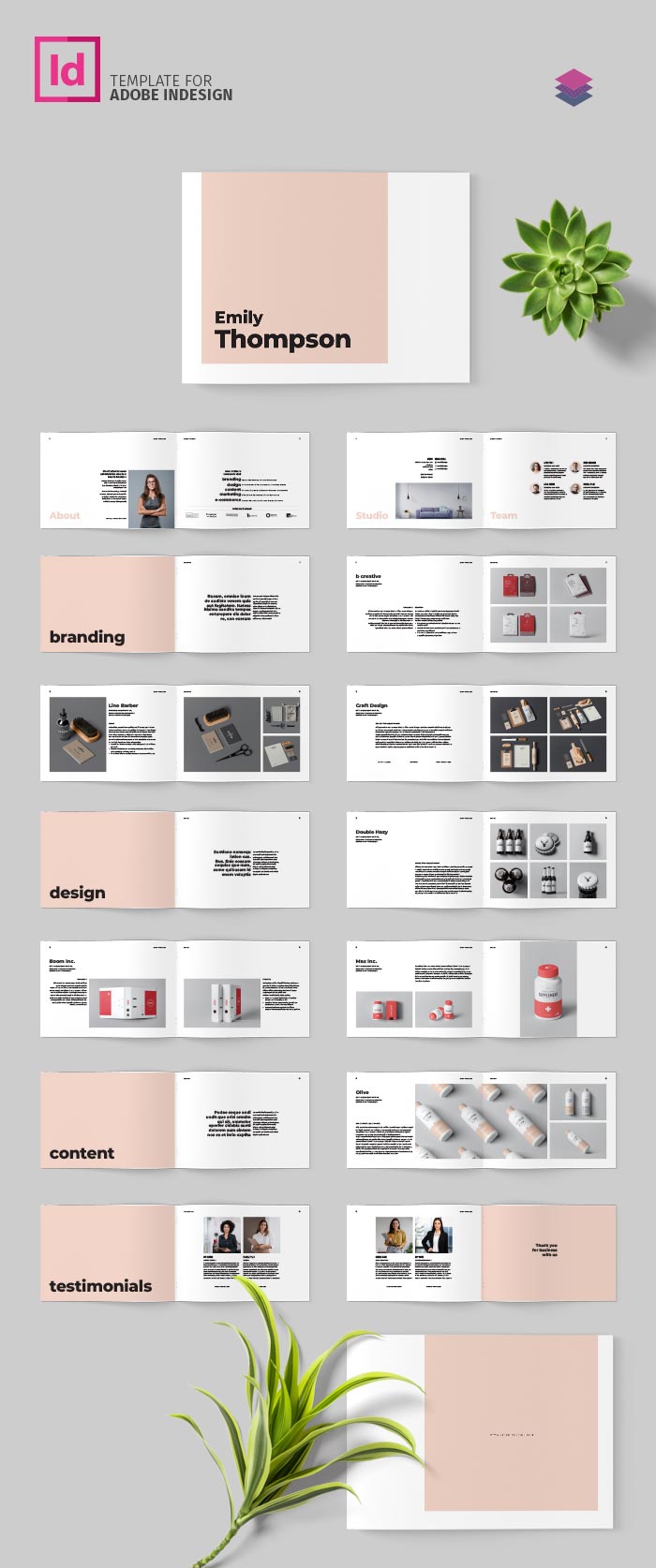 Portfolio Template in Adobe InDesign