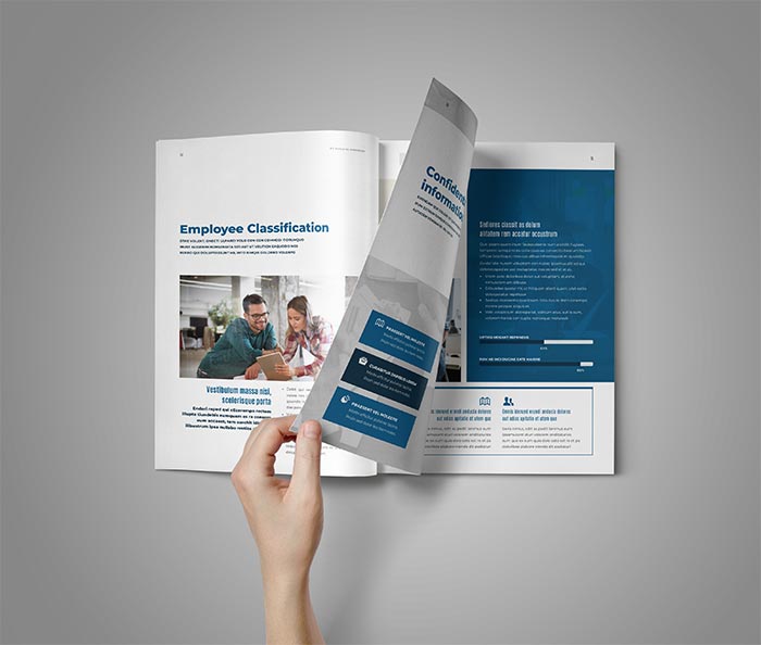 Template for Employee Handbook in Adobe InDesign