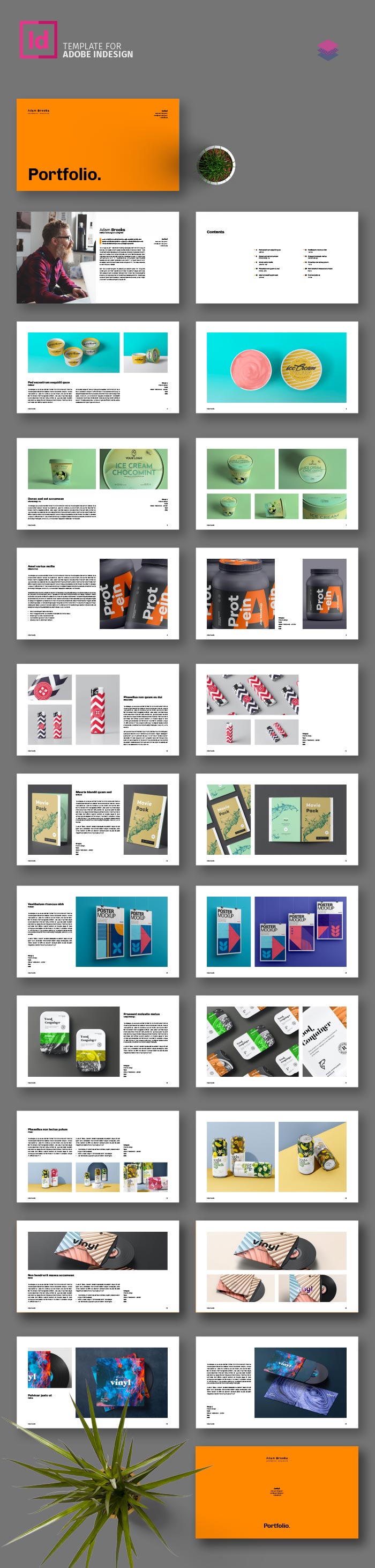 Free Portfolio Template for Designers in Adobe InDesign