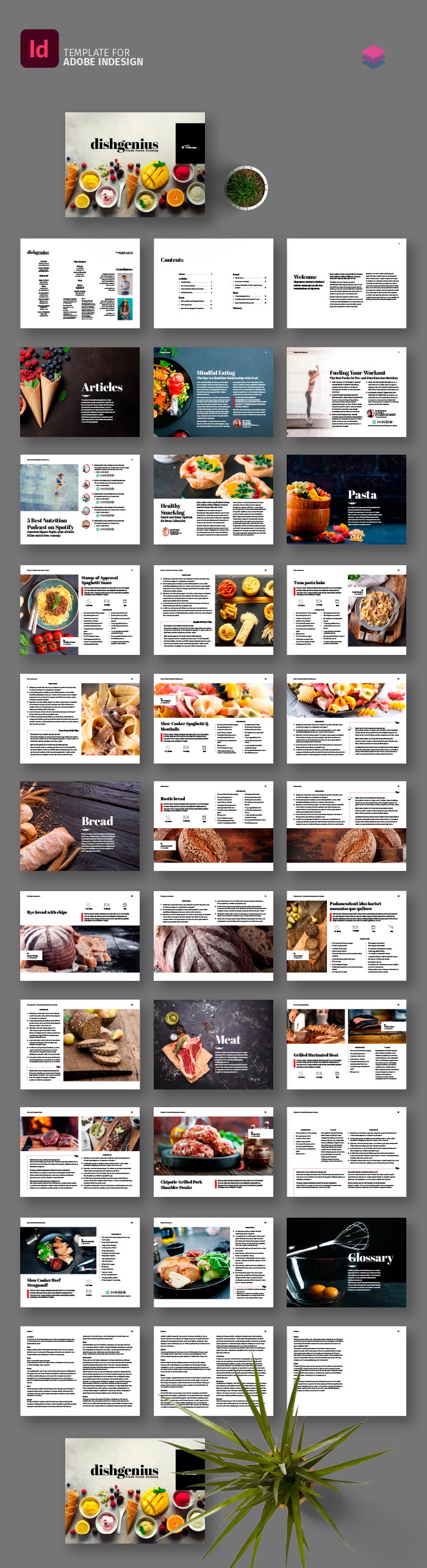 Template for Recipe Book Design