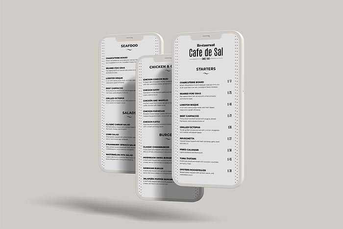 Minimal Food Menu for Adobe InDesign