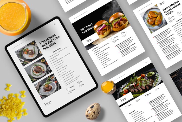 Digital Cookbook Template for Adobe InDesign