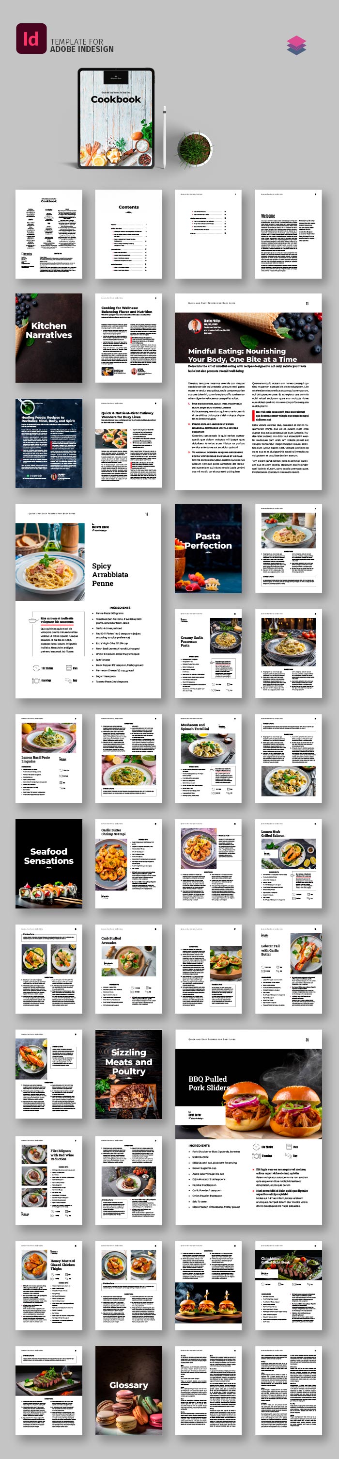 InDesign Template for Cookbook