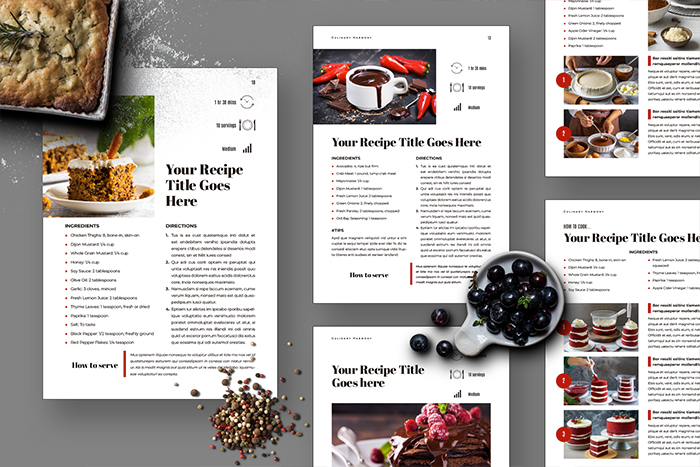 Digital Cookbook Template for Adobe InDesign