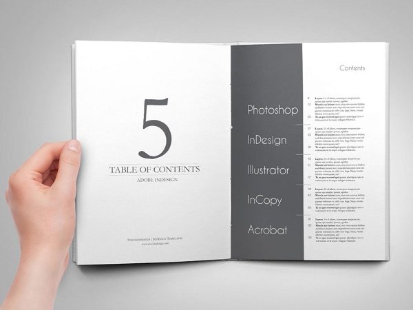 5 Amazing Table of Contents for Adobe InDesign