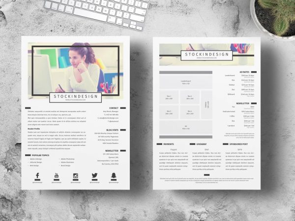 Page media kit template