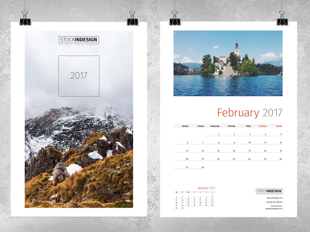 Wall Calendar 2017 StockInDesign