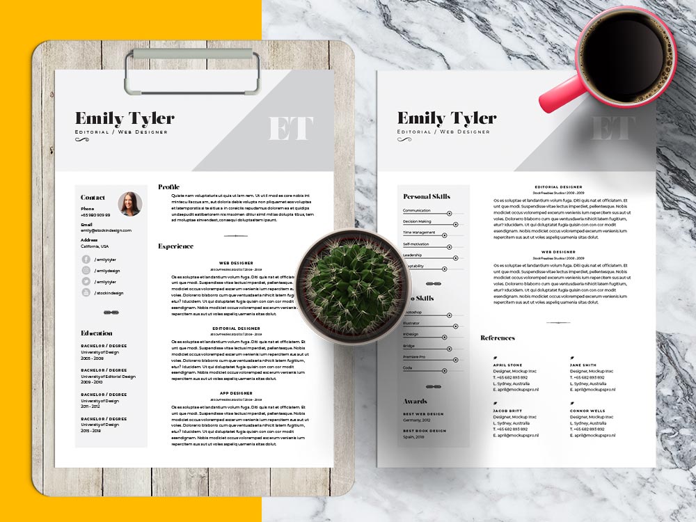 professional resume template free download