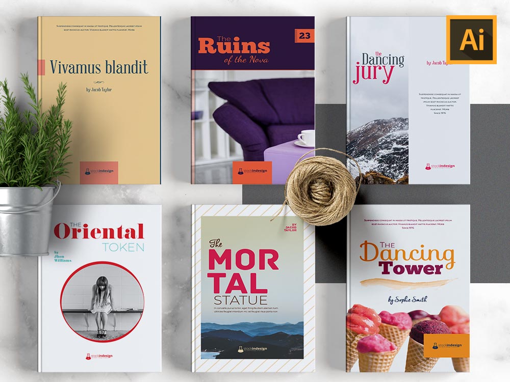 10 Book Cover Templates for Adobe Illustrator – StockInDesign