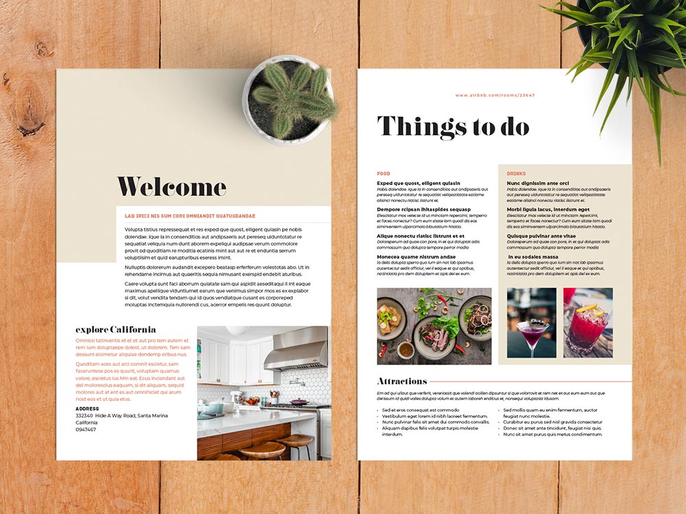 Airbnb Welcome Kit Template