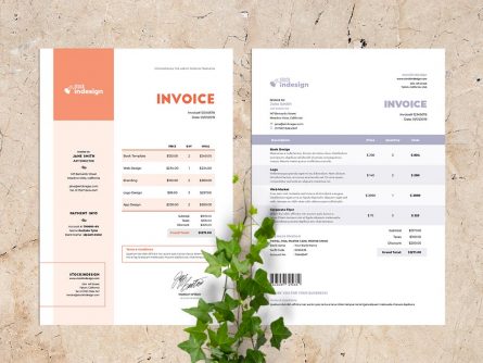 5 Invoice Templates for InDesign
