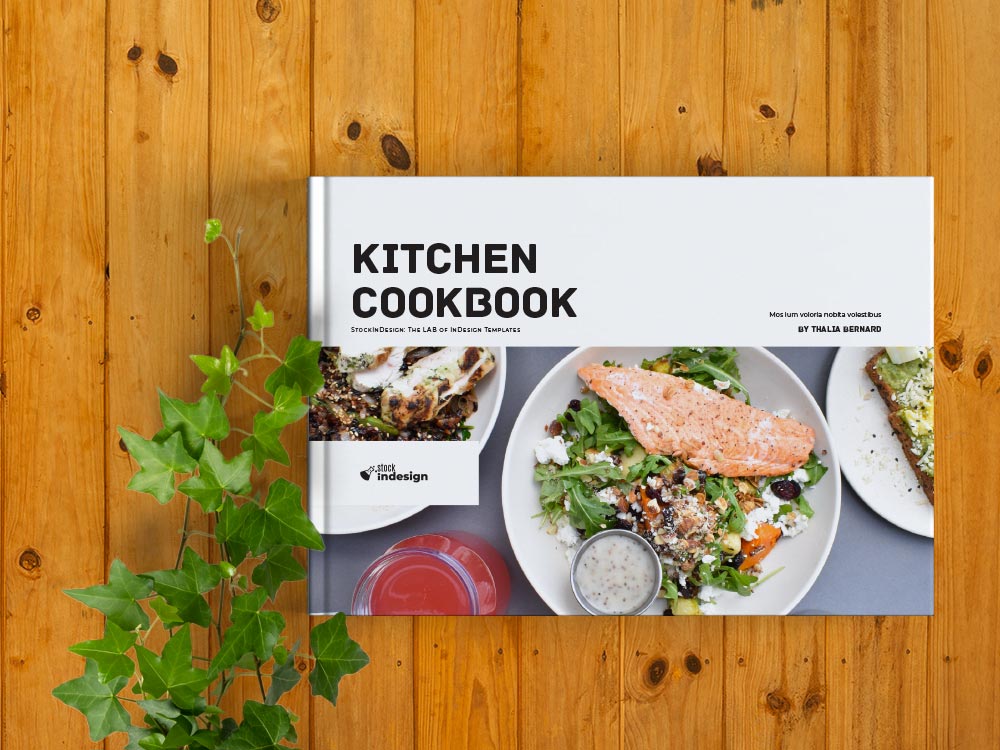 Cookbook / Recipe Book Landscape - StockInDesign