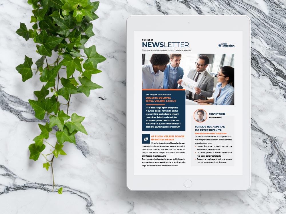 Newsletter Template for iPad