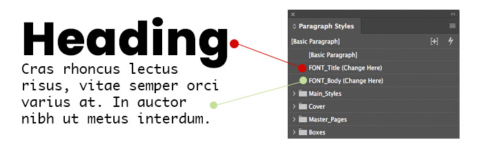 Change the Main Font in Adobe InDesign